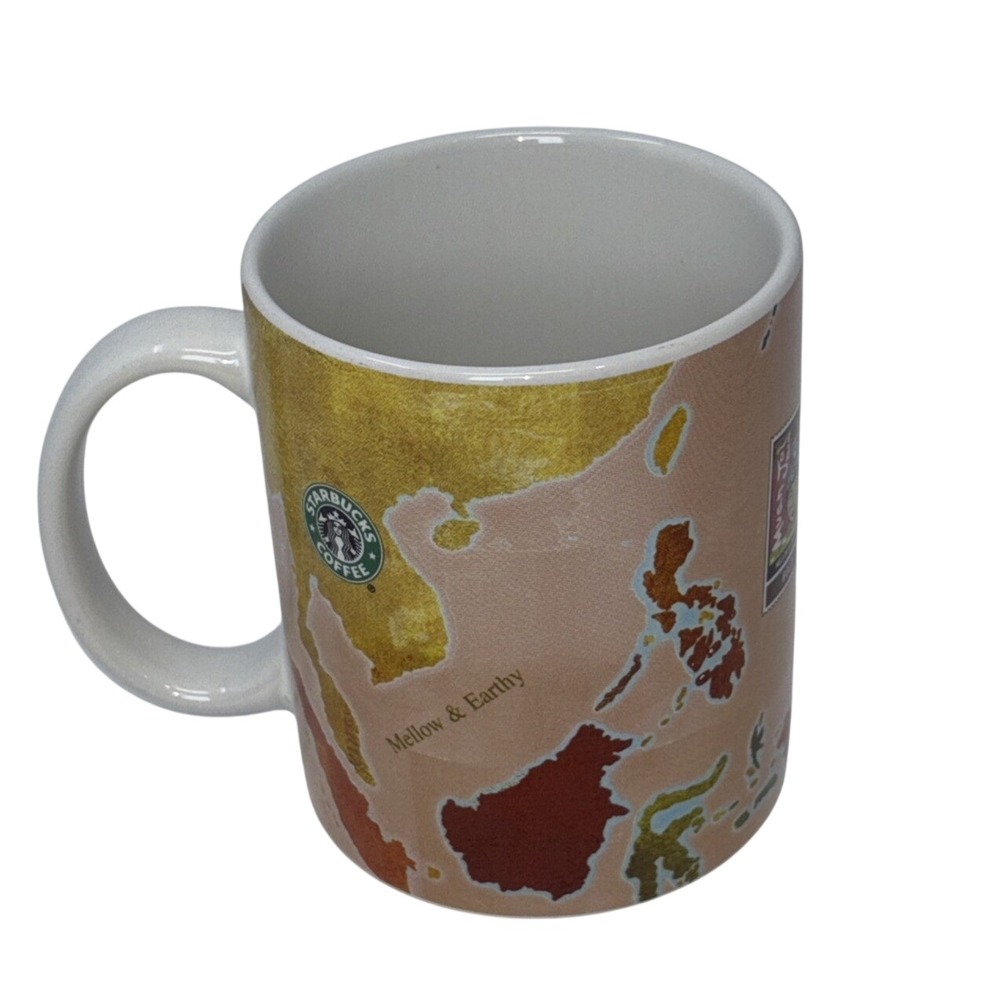 Starbucks‎ 2005 Muan Jai Blend Asia-Pacific Coffee Map Mug Mellow & Earthy 12oz